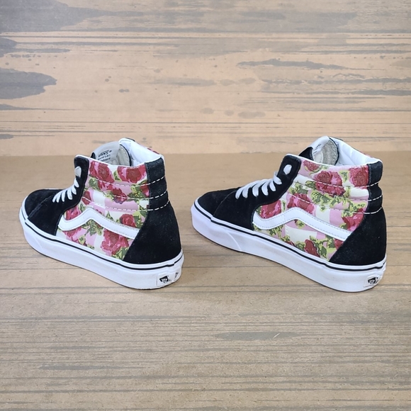 Vans Sk8-Hi Floral Canvas/Suede Shoes - Picture 4 of 8